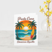 ビーチサンセットバケーショントリッププンタカナドミニカレ カード (黄色い花)