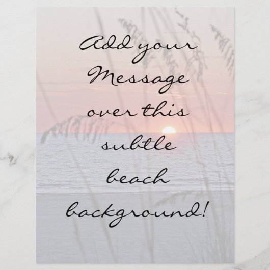 ビーチサンセットバックグラウンドフライヤー チラシ (正面)