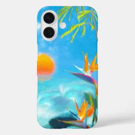 ビーチサンセットバードオブパラダイス iPhone 16ケース