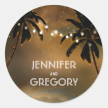 ビーチサンセットパームストリングラ結婚イト