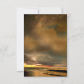 ビーチサンセットパームズウェディングRSVPカード 出欠カード (裏面)