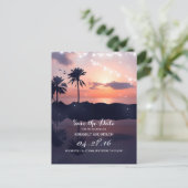 ビーチサンセットパームズ日付を保存 案内ポストカード (スタンド正面)