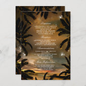 ビーチサンセットパ葉ーム結婚詳細 エンクロージャーカード (正面/裏面)