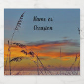 ビーチサンセットビールラベル ビールラベル (シングルラベル)