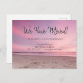 ビーチサンセットピンク移動 案内ポストカード (正面/裏面)