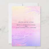 ビーチサンセットフィルタートロピカルサマー16誕生日 招待状 (裏面)