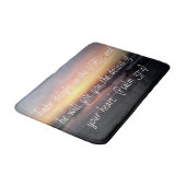 ビーチサンセットフォトプリント詩篇37 感動的 バスマット (アングル)