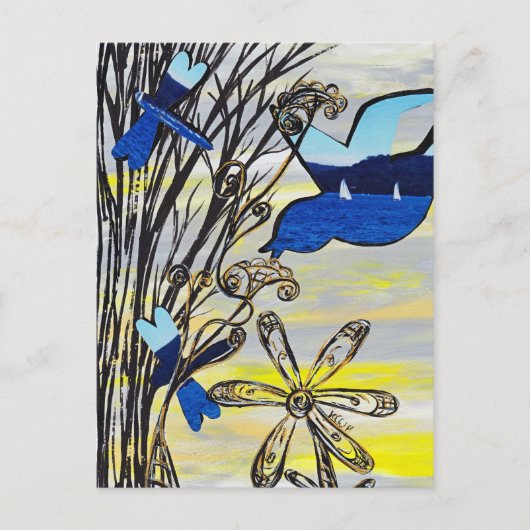 ビーチサンセットポストカード ポストカード (正面)