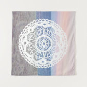 ビーチサンセットマンダラタペストリー タペストリー (正面(横))