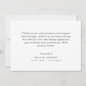 ビーチサンセットモダン葬儀感謝状 カード (裏面)