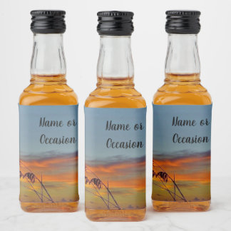 ビーチサンセットラベル リキュールボトルラベル