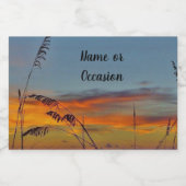 ビーチサンセットラベル リキュールボトルラベル (シングルラベル)