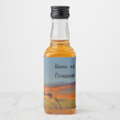 ビーチサンセットラベル リキュールボトルラベル (正面)