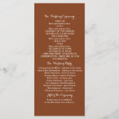 ビーチサンセットロマンチックな結婚式 プログラム (裏面)