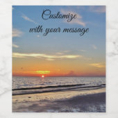 ビーチサンセットワインラベル ワインラベル (シングルラベル)