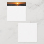 ビーチサンセット写真文房具フラットノートカード ノートカード (正面/裏面)