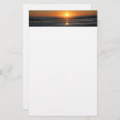 ビーチサンセット写真文房具紙 便箋 (正面/裏面)