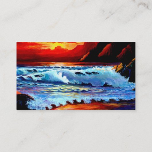 ビーチサンセット名刺 名刺 (裏面)