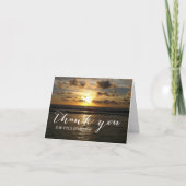 ビーチサンセット悔やみや弔慰記念サンキュー サンキューカード (正面)