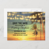 ビーチサンセット日付はがきを保存 案内ポストカード (正面/裏面)