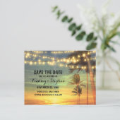 ビーチサンセット日付はがきを保存 案内ポストカード (スタンド正面)