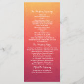 ビーチサンセット海水中ウェディングプログラム プログラム (裏面)