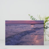 ビーチサンセット海海の曇り空のスクラップブック紙 (スタンド正面)