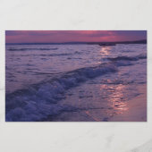 ビーチサンセット海海の曇り空のスクラップブック紙 (正面)