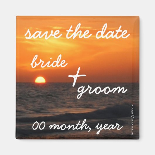 ビーチサンセット磁石 マグネット (正面)