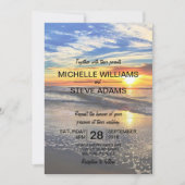 ビーチサンセット結婚式招待状 招待状 (正面)