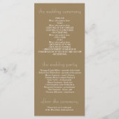 ビーチサンセット結婚式 プログラム (裏面)