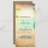 ビーチサンセット結婚式 プログラム (正面/裏面)