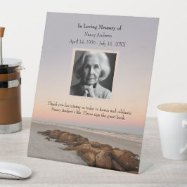 ビーチサンセット葬儀記念 台座サイン