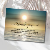 ビーチサンセット葬式の死別サンキューカード サンキューカード