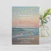 ビーチサンセット,ストリングライトスクリプト披露宴 招待状 (スタンド正面)