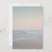 ビーチサンセット,ストリングライトスクリプト披露宴 招待状 (裏面)