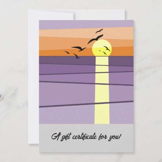 ビーチサンセット・ポートレート5時間365日ギフト券 (正面)