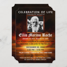 ビーチサンセット|ライフお祝いフォト招待状 招待状