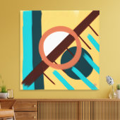 ビーチサンセット – 抽象芸術 キャンバスプリント (インサイチュ (リビング))