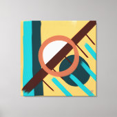 ビーチサンセット – 抽象芸術 キャンバスプリント (正面)