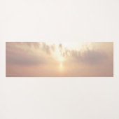 ビーチサンセット，砂，波パーソナライズされた- ヨガマット (裏面(横))