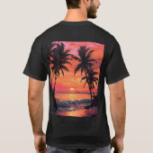 ビーチサンセットTシャツ Tシャツ (裏面)