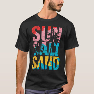 ビーチサンソルトサンド引用文forサマーバケーション tシャツ