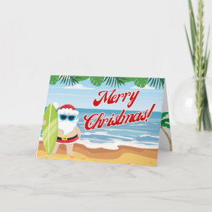 ビーチサンタクリスマスカード シーズンカード