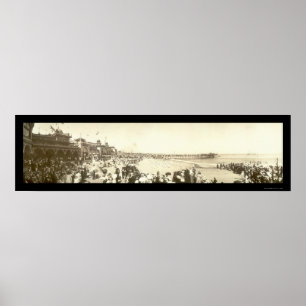 ビーチサンタクルスのカリフォルニアの写真1908年 ポスター