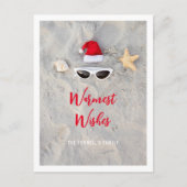 ビーチサンタハットクリスマス7月 シーズンポストカード (正面)