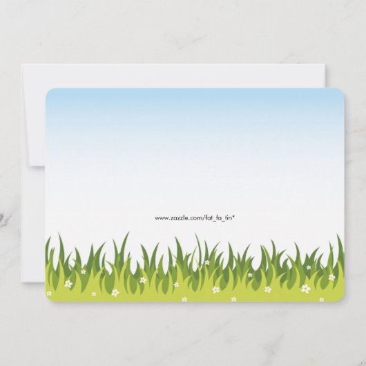 ビーチサンダルおもしろいの日なたのかわいいバチェロレッテ 招待状 (裏面)