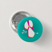 ビーチサンダルおよび破裂音の上 缶バッジ (正面&裏面)