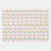 ビーチサンダルとビーチ数々のボールカラー ラッピングペーパーシート (正面3)