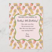 ビーチサンダルとレモネードサンキューカード サンキューカード (正面/裏面)